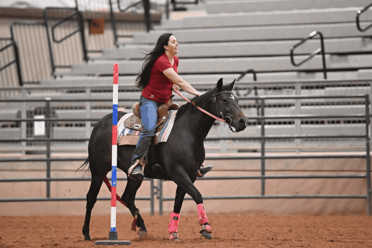 LaDonna and horse in action